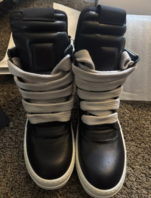 Rick Owens GeoBasket Oversized Eylet Black Milk RU02B2894-LPOW1-911 review Nathaniel 02