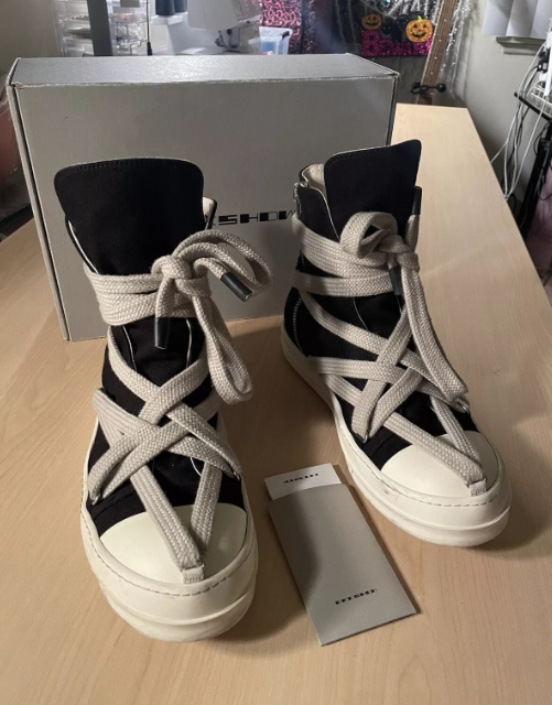 Rick Owens DRKSHDW Hexa High Black Pearl Milk Fat Lace  DU02C5805 DOW2 9811 review Sandy