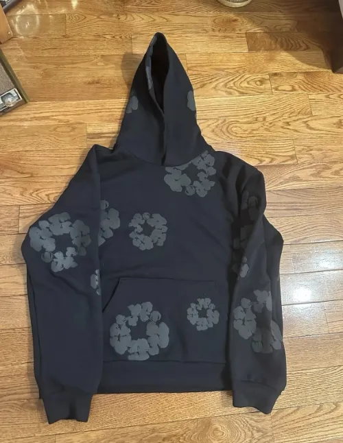 OBO Denim Tears Cotton Wreath Hoodie Black Monochrome review 