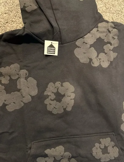 OBO Denim Tears Cotton Wreath Hoodie Black Monochrome review 