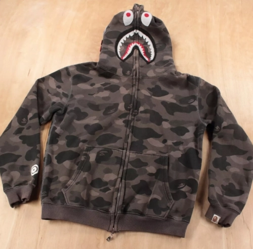 OBO BAPE Color Camo Shark Zip Hoodie Black review 