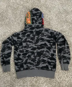 OBO BAPE Color Camo Shark Zip Hoodie Black review Bertran 02