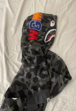 OBO BAPE Color Camo Shark Zip Hoodie Black review Irwin 02