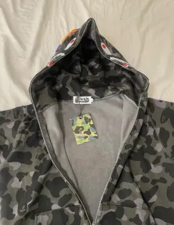 OBO BAPE Color Camo Shark Zip Hoodie Black review Irwin 03