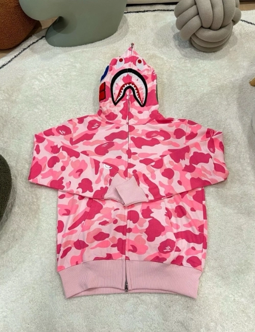 Bape ABC Camo Shark Full Zip Hoodie Pink review 