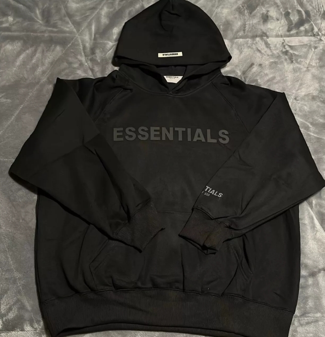  Fear Of God Essentials Pullover Hoodie Applique Logo Black review Stanley 00