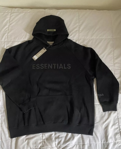  Fear Of God Essentials Pullover Hoodie Applique Logo Black review Matt 00