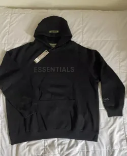  Fear Of God Essentials Pullover Hoodie Applique Logo Black review Matt 01