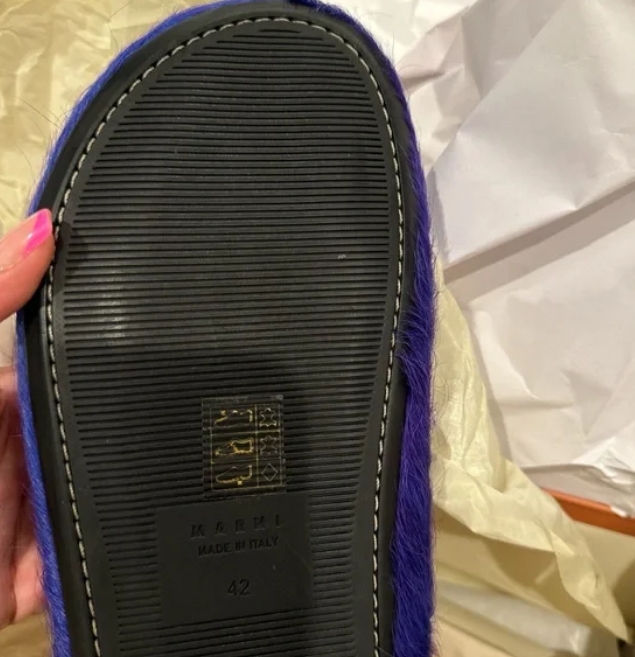 Marni Long-Hair Calfskin Fussbett Sabot Purple SBMR000600P623600C74 review Milton 01