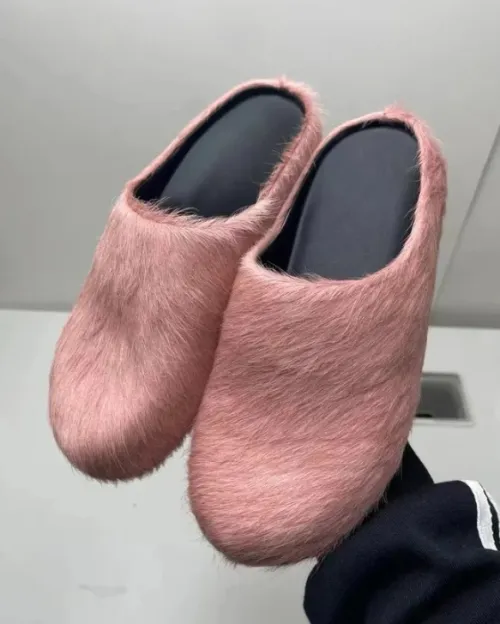 Marni Long-Hair Calfskin Fussbett Sabot Pink SBMS004601P412200C29 review 