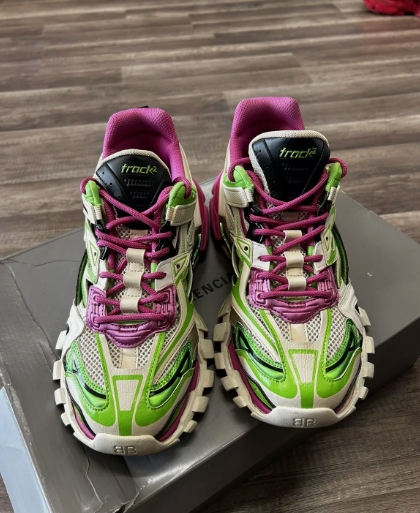 Balenciaga Track 2 Sneaker White Green Pink 568615 W2GN3 9199 review David