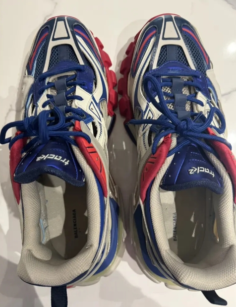 Balenciaga Track 2 Sneaker Beige Blue 570391 W2GN2 8570 review Hudson 01