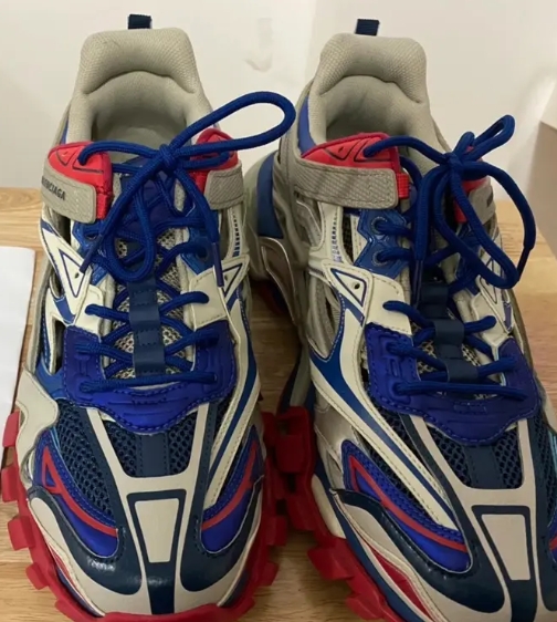 Balenciaga Track 2 Sneaker Beige Blue 570391 W2GN2 8570 review Grayson 01