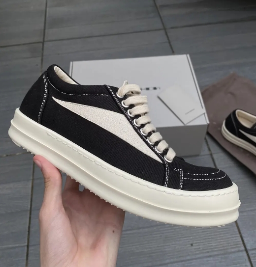 Rick Owens Luxor Vintage SneaksBlack Milk RU01D3897-LBKLCO-911 review Madelyn 00