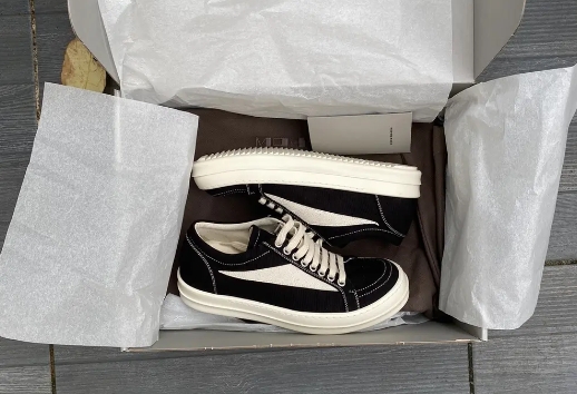 Rick Owens Luxor Vintage SneaksBlack Milk RU01D3897-LBKLCO-911 review Madelyn 01