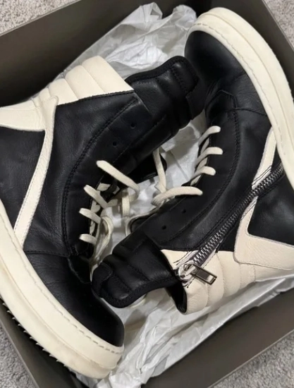 Rick Owens Luxor Geobasket Black Milk  RU02C7894-911 review 