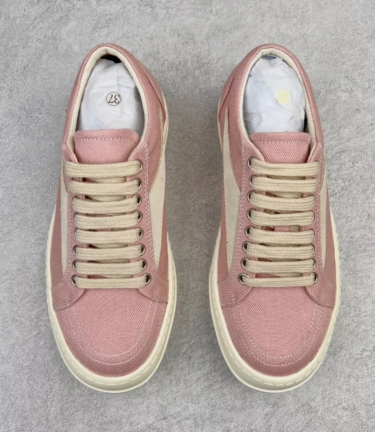 Rick Owens DRKSHDW EDFU Vintage Sneakers Faded Pnk Pearl Milk  DU01C6803-DQLVS-6381 review Caroline