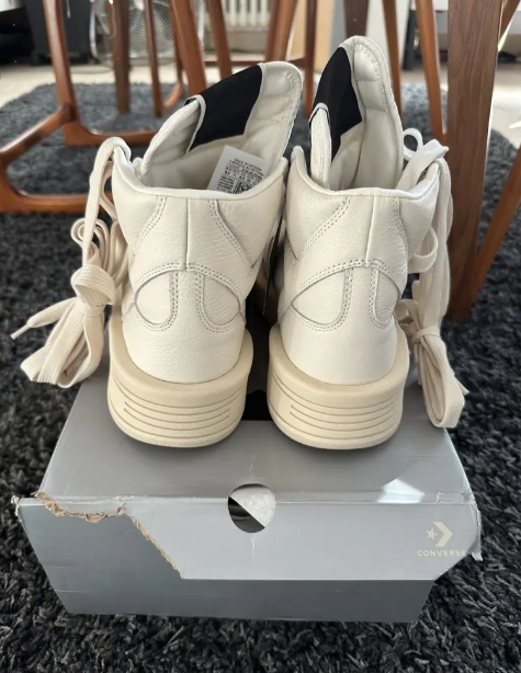 Converse TURBOWPN Mid Rick Owens DRKSHDW Egret  172343C review Parker 01