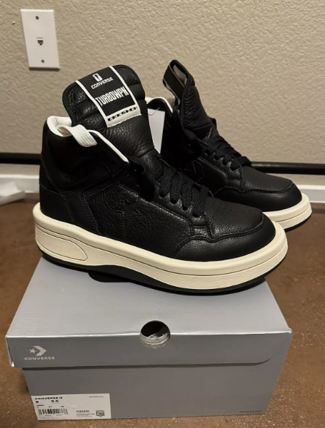 Converse TURBOWPN Mid Rick Owens DRKSHDW Black Cloud Cream  A03945C review Austin 00