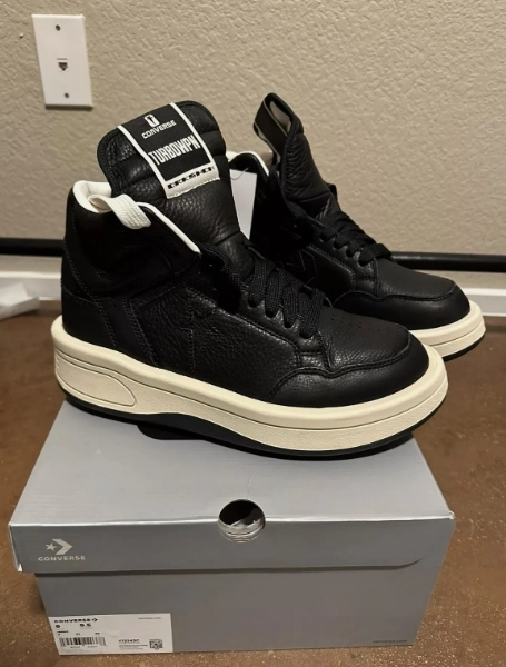 Converse TURBOWPN Mid Rick Owens DRKSHDW Black Cloud Cream  A03945C review 