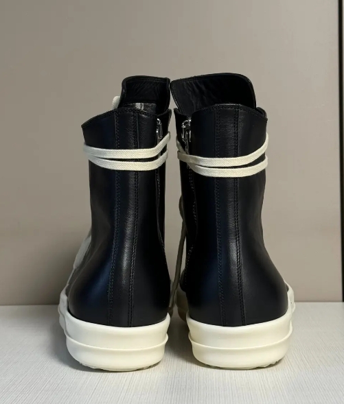 Rick Owens Ramones Leather High Top Black Cream  RU01B1890 review Gideon 01