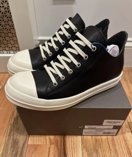 Rick Owens Luxor Low Sneaks Black Cream    RU02C7891-911 review 