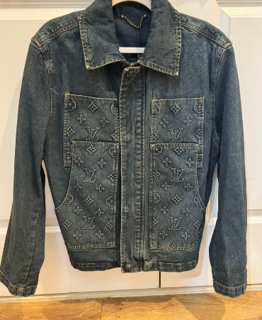 Louis Vuitton Embossed Denim Jacket Blue review Santino 00