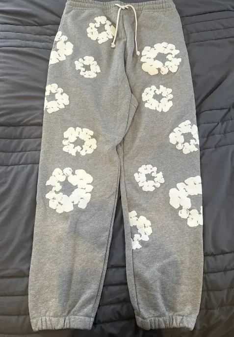 OBO Denim Tears The Cotton Wreath Sweatpants Grey review 