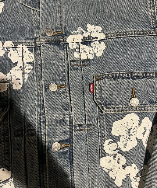 OBO Denim Tears Type - 2 All Over Wreath Light Wash Jacket review Alora 02