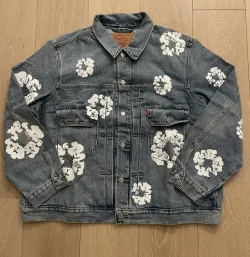 OBO Denim Tears Type - 2 All Over Wreath Light Wash Jacket review Holly 01