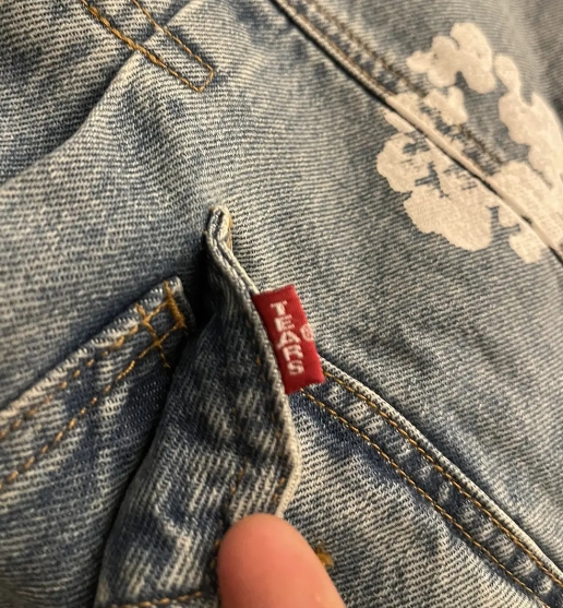 OBO Denim Tears Type - 2 All Over Wreath Light Wash Jacket review Holly 01
