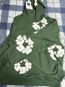 Denim Tears The Cotton Wreath Hoodie Green review Lucca 01