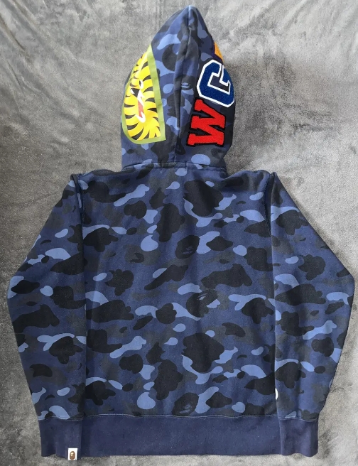 OBO BAPE COLOR CAMO SHARK ZIP HOODIE NAVY review Mack 01