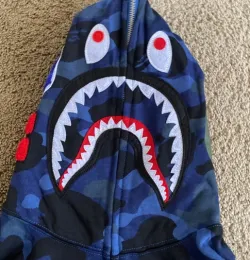 OBO BAPE COLOR CAMO SHARK ZIP HOODIE NAVY review Peyton 02