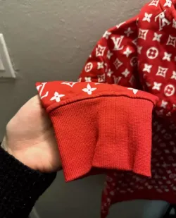 Louis Vuitton x SUP Full Print Red Hoodie review Princeton 02