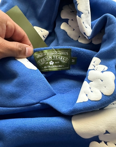 OBO Denim Tears The Cotton Wreath Sweatshirt Royal Blue review Oaklee 02