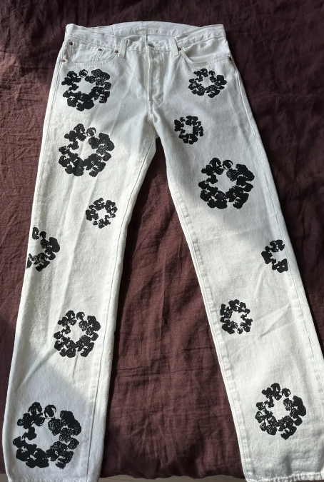 OBO Denim Tears  The Cotton Wreath Jean White review Sevy 01
