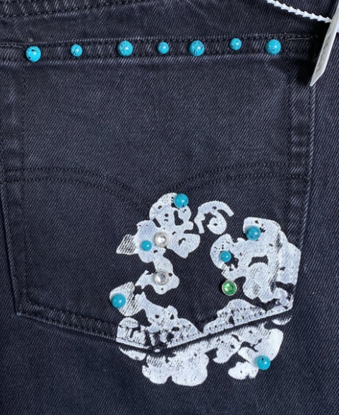 Denim Tears x Levi's 501 Cotton Rhinestone Wreath Jeans - Lowest Ask review Ermias 02