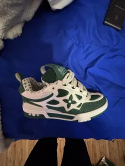 Louis Vuitton LV Skate Sneaker Green White 1AC520  review Elena 01