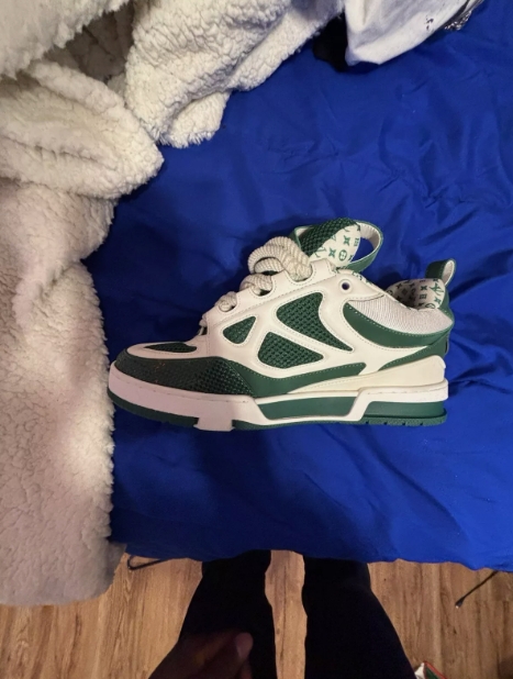 Louis Vuitton LV Skate Sneaker Green White 1AC520  review Elena 02
