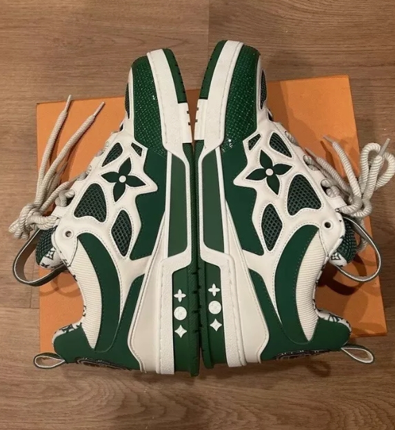 Louis Vuitton LV Skate Sneaker Green White 1AC520  review Audrey 01