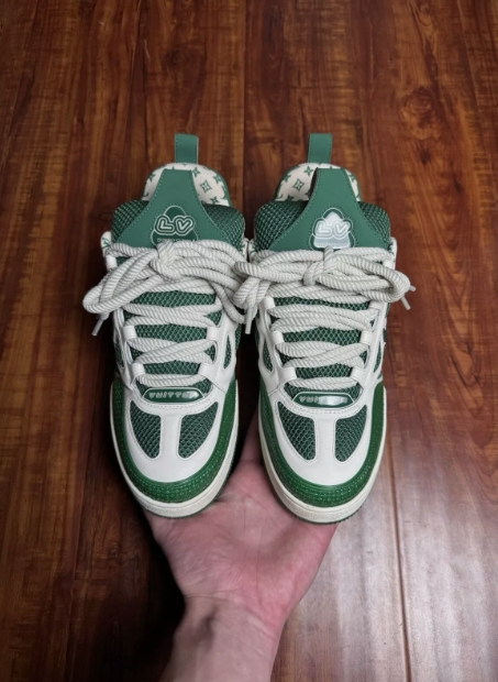 Louis Vuitton LV Skate Sneaker Green White 1AC520  review Jack 01