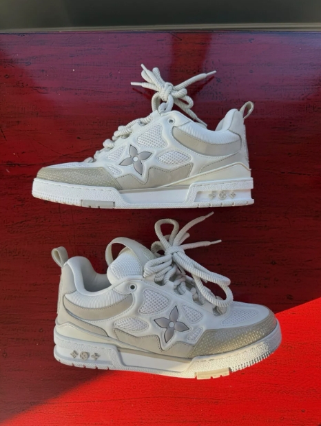 Louis Vuitton LV Skate Sneaker Beige White  1AARQH review David 00