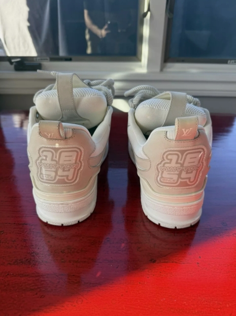 Louis Vuitton LV Skate Sneaker Beige White  1AARQH review David 02