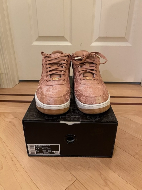 Nike Air Force 1 Low CLOT Rose Gold Silk (Regular Box)  CJ5290-600 review Hailey Bennet 01