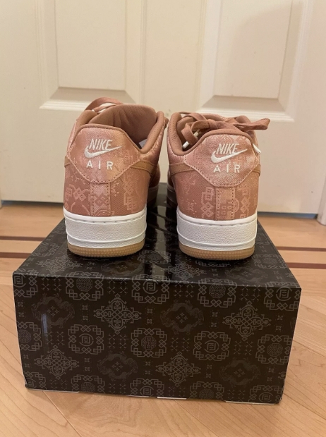 Nike Air Force 1 Low CLOT Rose Gold Silk (Regular Box)  CJ5290-600 review Hailey Bennet 02
