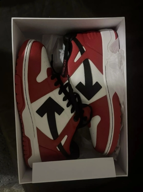 OFF-WHITE Out Of Office OOO Low Tops Red Black (2024) OMIA189C99LEA013-2510 review 
