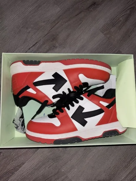 OFF-WHITE Out Of Office OOO Low Tops Red Black (2024) OMIA189C99LEA013-2510 review 
