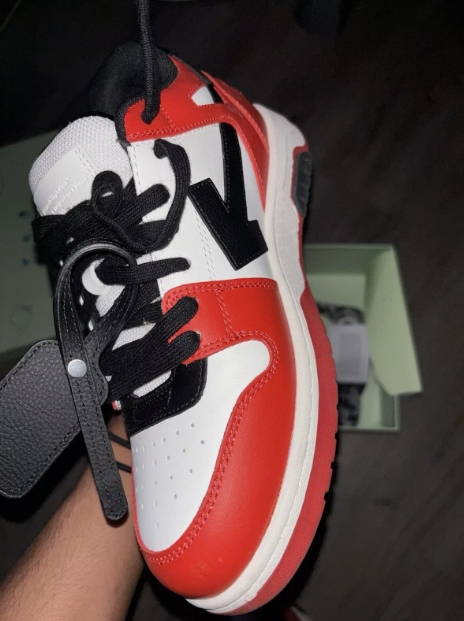 OFF-WHITE Out Of Office OOO Low Tops Red Black (2024) OMIA189C99LEA013-2510 review Olivia Martinez 01