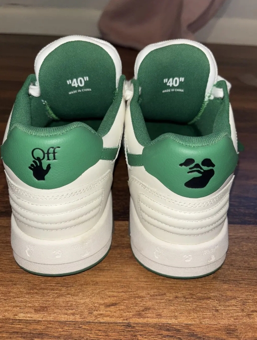 OFF-WHITE Out Of Office "OOO" Low Tops White Green 2021  OMIA189R21LEA0010155 review Isabella Gonzalez 02